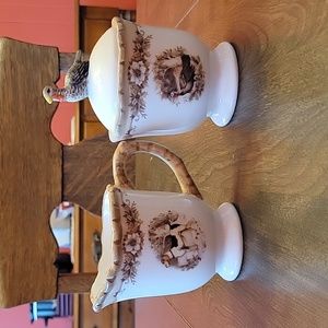Cracker Barrel Susan Winget Woodland Cream and Sugar set